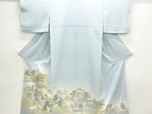 寿光織　京風景模様織り出し一つ紋色留袖